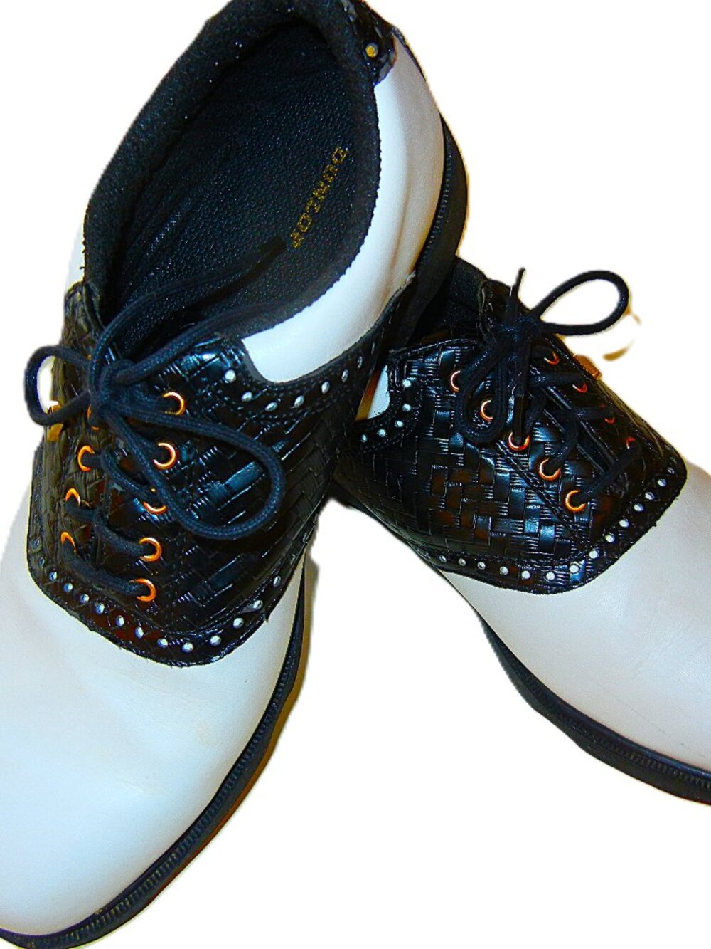 Dunlop Spiked Golf Shoes Mens 11 Black White Oxford